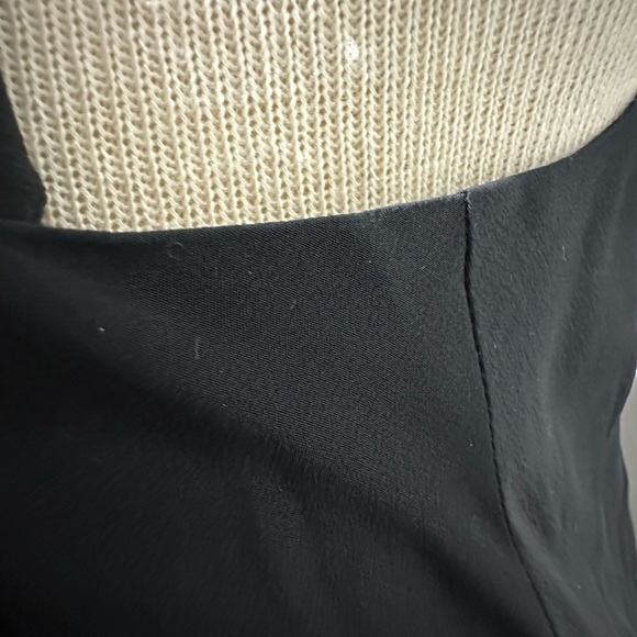 Eileen Fisher 100% Silk V-Neck Black Maxi Dress with pockets Size Small - Picture 3 of 7